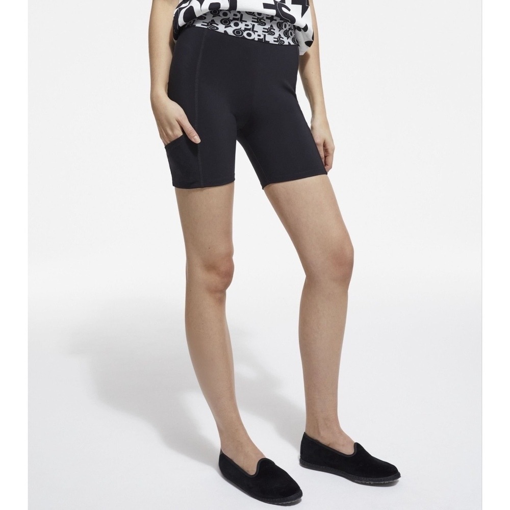 NWT THE KOOPLES Women's Technical Cycling Shorts with Black Logo, S/M
